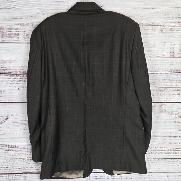 Ralph Lauren Blazer Mens 40 Medium Brown Plaid Wool Cashmere Two Button Jacket - Picture 3 of 16